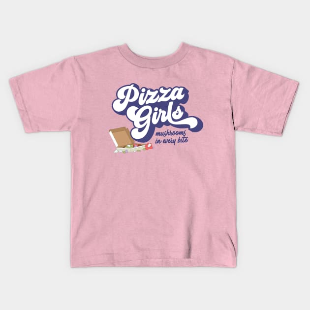 Pizza Girls Kids T-Shirt by Cat Bone Design